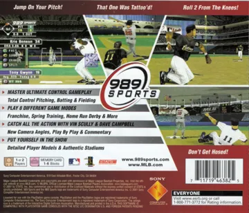 MLB 2002 (US) box cover back